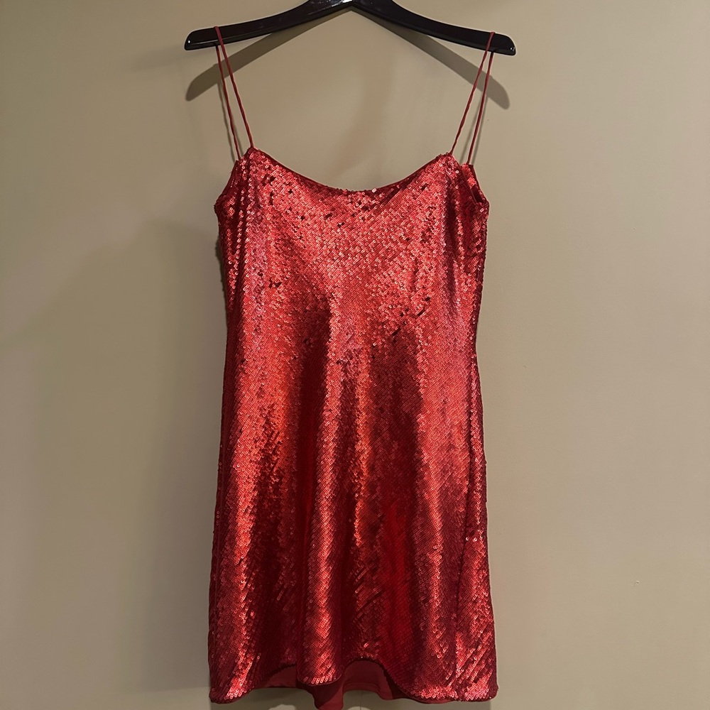 New Zara Red Sequin Dress (Size M)